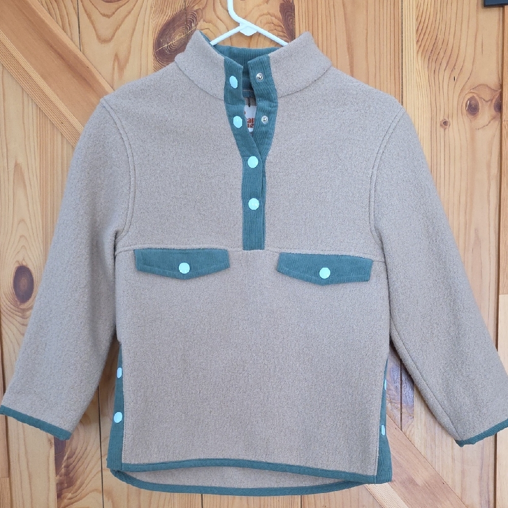 HappyMess 100% Wool Snap Jacket Size 7-8 NWOT